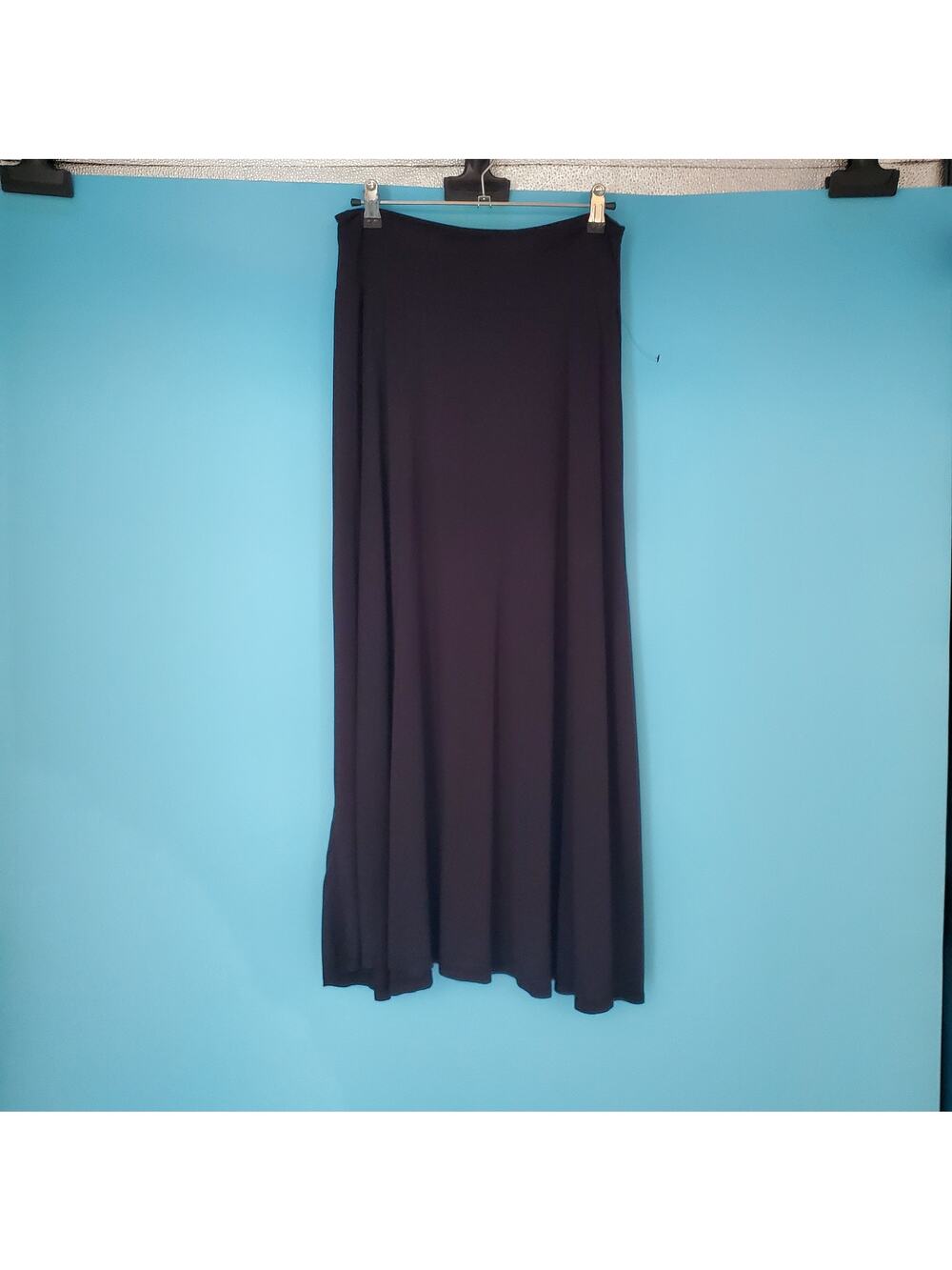 AGB Skirt Women's Size PL Petite Maxi Black Pull On